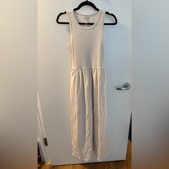 Z Supply brand new Cream mixed media Sleeveless Maxi Dress - Picture 7 of 13